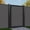 Silver Gray, variant on Mondaria 6 ft H x 4 ft W Privacy Fence Gate, Wood Plastic Composite Gate with Metal Frame and Knob Kits (Posts Not Included), Black