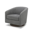 thumbnail image 4 of Better Homes & Gardens Bradford Wooden Base Modern Swivel Accent Chair, Gray, 4 of 15