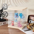 thumbnail image 5 of 1 Set 3-Tier Transparent Acrylic Presentation Boxes Minifigures Display Case with Wood Base for Doll Action Figures Storage Clear Finish Product: 15x15x18cm 10Pcs/set, 5 of 6