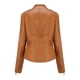 thumbnail image 4 of Puntoco chaqueta de mujer delgada de cuero con cuello alto y cremallera traje de motocicleta cinturón abrigo chaqueta tops liquidación de Navidad Puntoco Puntoco-3770, 4 of 5