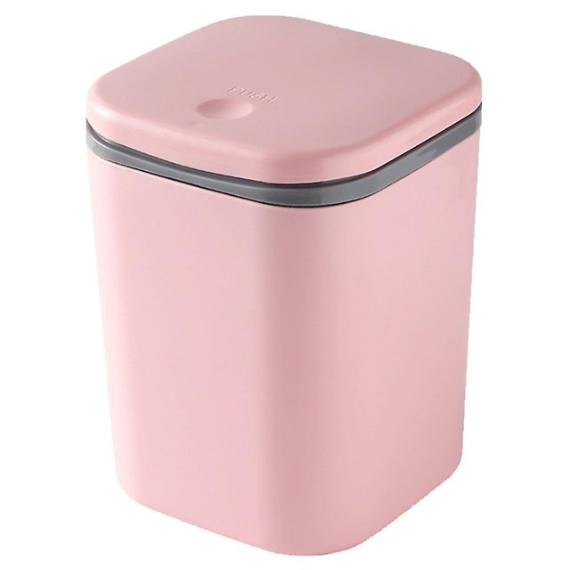 A Gray Papelera para tocador de baño, escritorio, mesa o mesa de café: deseche las rondas de algodón, las esponjas de maquillaje y los pañuelos