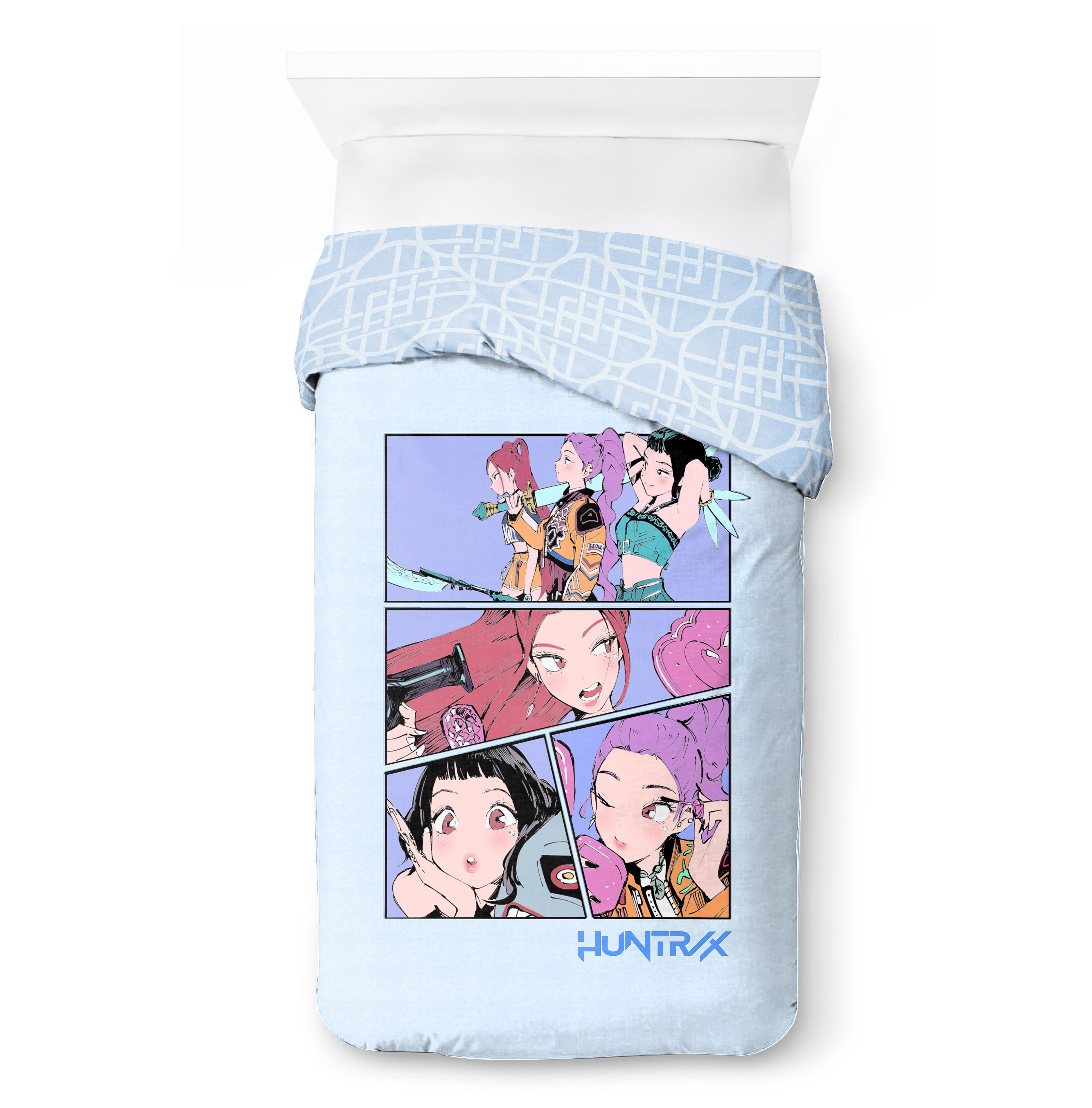 K-Pop Demon Hunters 2-Piece Twin/Full Reversible Comforter and Pillowcase Set
