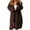Brown, variant on VSSSJ Womens Chunky Cable Knit Open Front Sweater Coat Button Down Long Sleeve Solid Color Draped Warm Loose Midi Cardigan Outwear Brown L