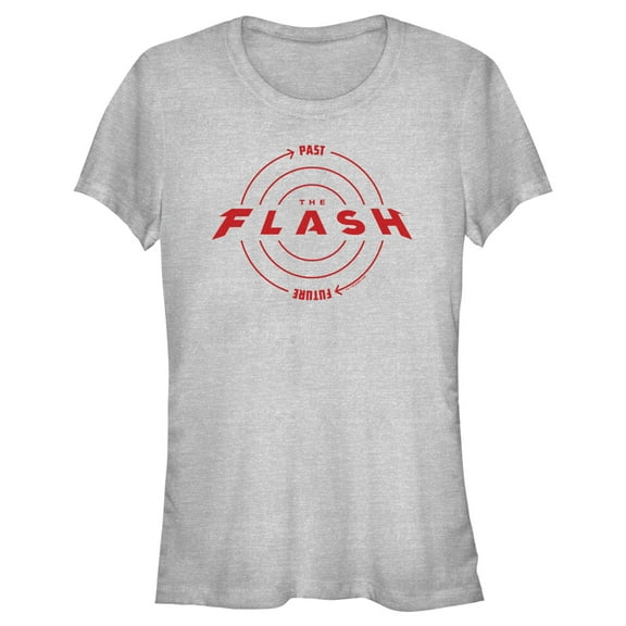 Junior's The Flash Time Travel Logo Graphic Tee Athletic Heather Large