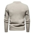 thumbnail image 7 of TFEOQRY Men's Mock Neck Christmas Sweater Knit Long Sleeve Casual Fall Winter Warm Fashion Pullover Top Khaki, 7 of 7