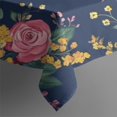 thumbnail image 2 of Pioneer Flower Floral Print Pattern Rectangle Tablecloth 60"x120",Waterproof Polyester Rectangle Table Cloth, Wipeable Spillproof Polyester Tablecloth for Dining, Camping, Indoor and Outdoor, 2 of 6