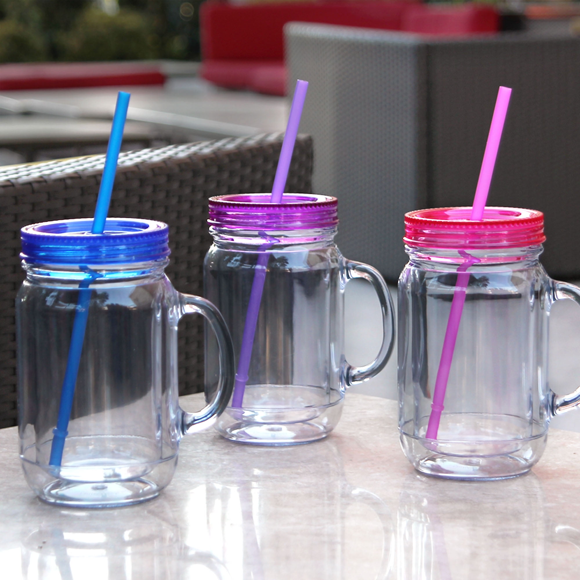 Plastic mason jar cups discount