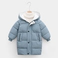 thumbnail image 5 of Boys Girls Winter Hooded Long Down Coats Outwear Kids Windproof Puffer Jackets Padded Parka Outwear 4-9Y, 5 of 9