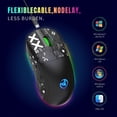 thumbnail image 3 of Wired Keyboard and Mouse Combo - RGB Streamer Mini Gaming Keyboard - Membrane Keyboard - 2.4G Wireless Mechanical RGB Gaming Mouse - 3600DPI - 11 RGB Lighting Modes - Game/Office - Walmart Compliant, 3 of 7