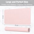 thumbnail image 3 of BOSOBO Desk Pad, 30" x 14" PU Leather Desk Mat, XL Extended Mouse Pad, Waterproof Desk Blotter Protector, Ultra Thin Large Laptop Keyboard Mat, Non-Slip Desk Writing Pad for Office Home, Pink, 3 of 7