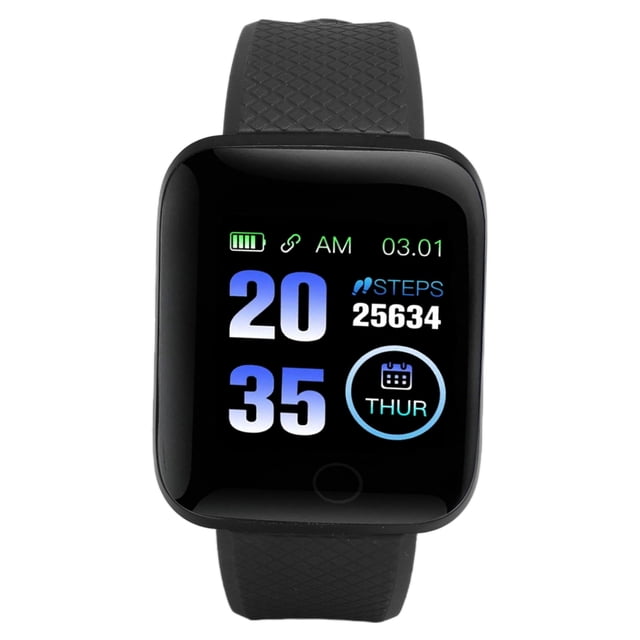 116 Plus Smart Watch for Men Women with 1.3 Inch TFT Color Screen, Fitness Watch with Step Counter, Calories, Exercise Mode, Call Reminder, Message Reminder, Calculator, Alarm