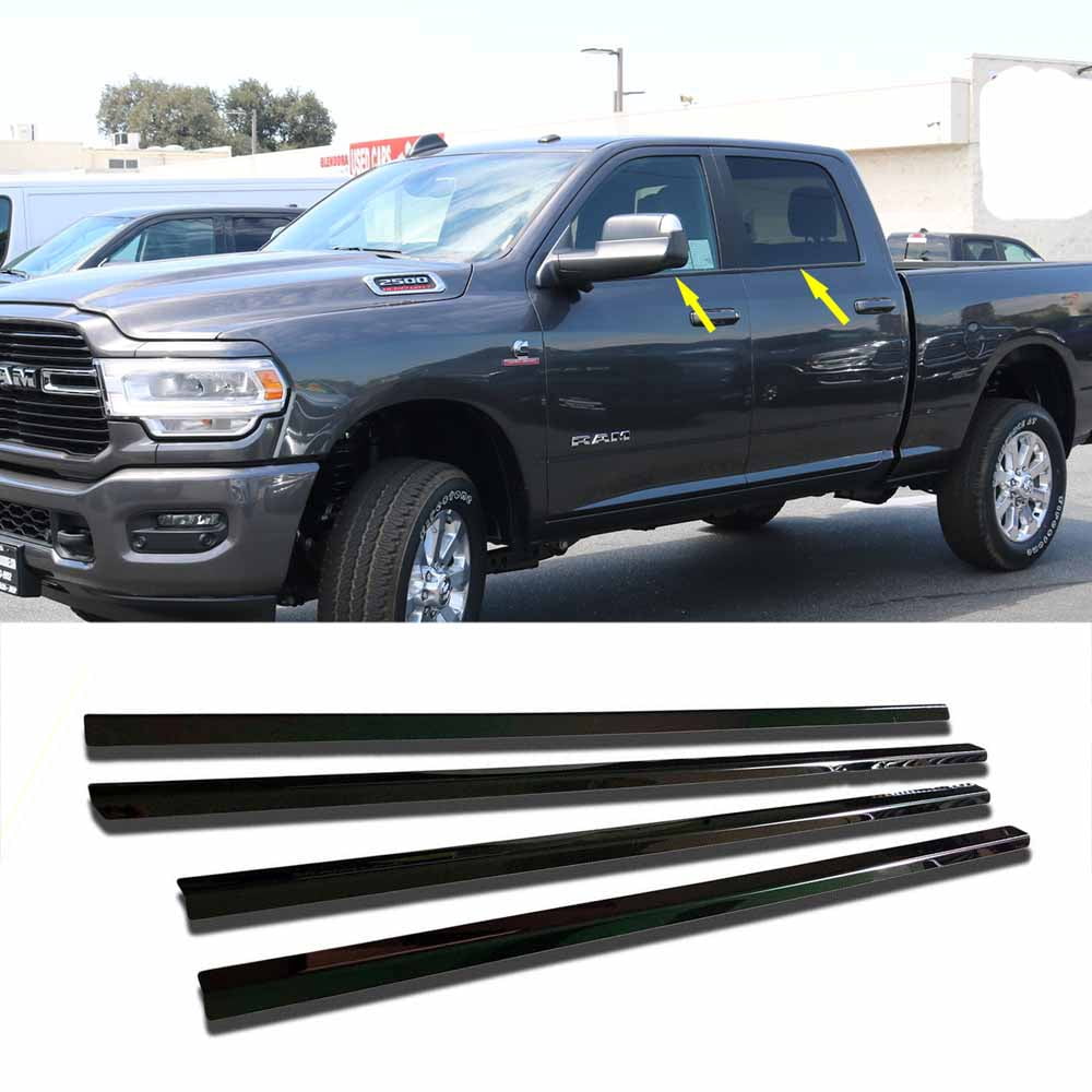 Black Stainless Steel Window Sill Sills Trim For 20192020 Dodge Ram