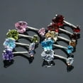 thumbnail image 5 of GROFRY Belly Button Ring Eye-catching Corrosion Resistant Heart Shaped Belly Navel Stud Piercing Jewelry for Girl, 5 of 8