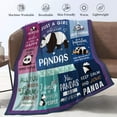 thumbnail image 6 of Gresahom Panda Throw Blanket Panda Gift Girls, Panda Lover Gifts, Just A Girl Who Loves Pandas Decor Funny Panda Gifts for Crazy Panda Lady Birthday Gradution Christmas Gifts Travel(30"x40"), 6 of 7