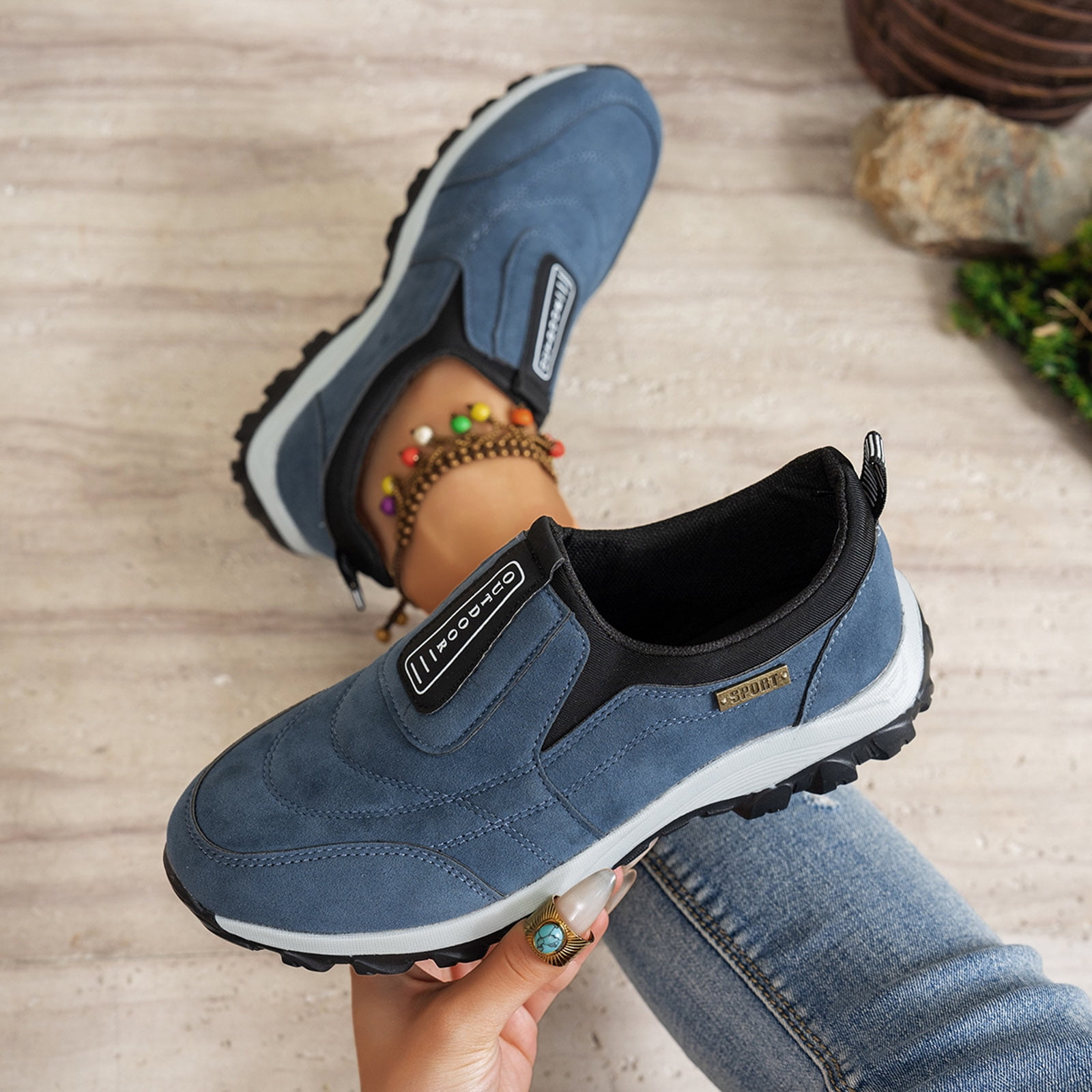YLYL Men Women Orthopedic Sneakers Arch Support Non-Slip Outdoor Walking Hiking Shoes
