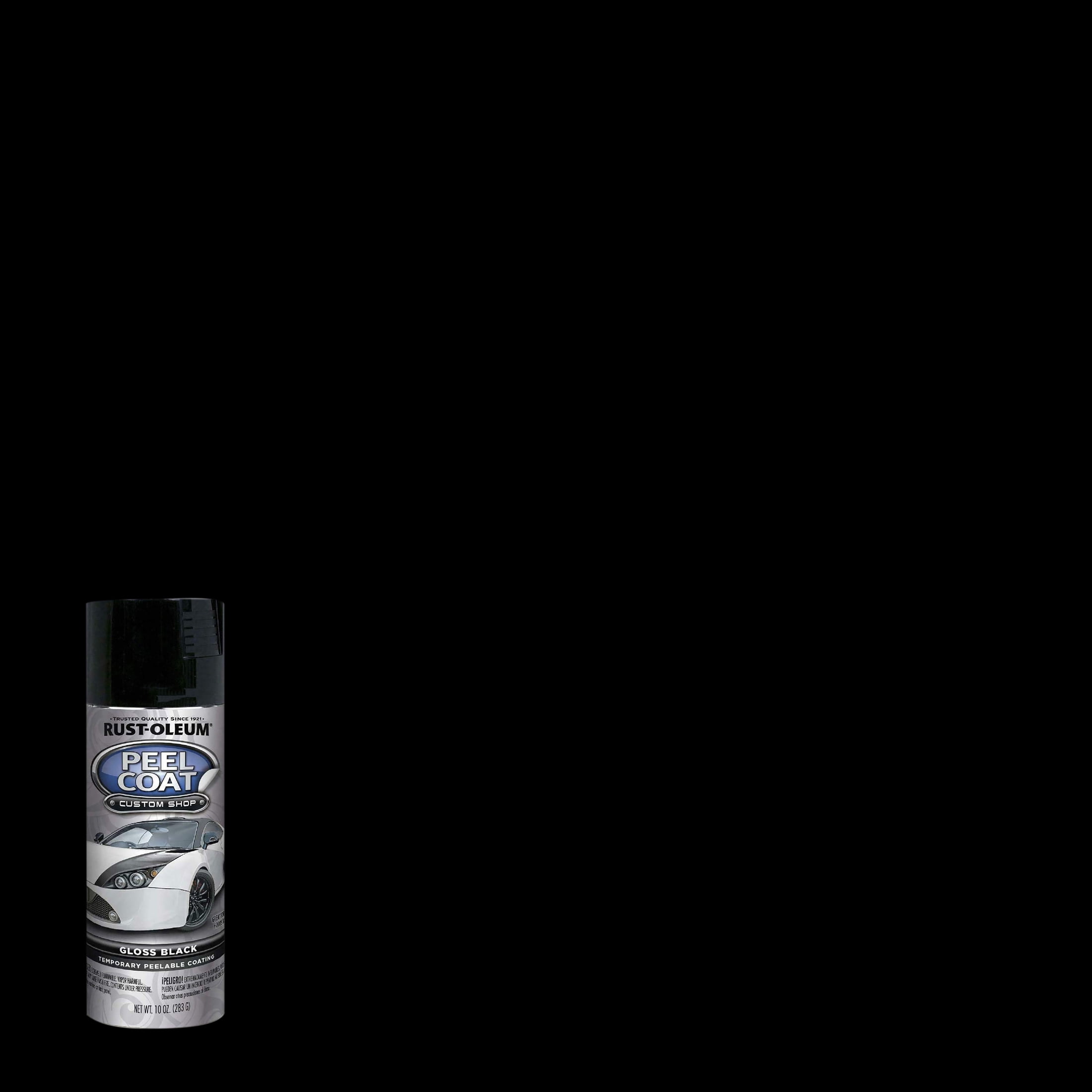 6 Pack, Black, Rust-Oleum Automotive Peel Coat Gloss Spray Paint-298102, 10 oz