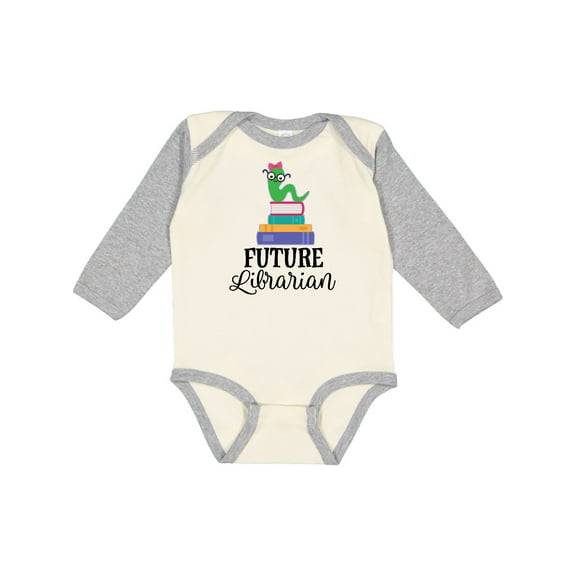 Inktastic Future Librarian Girls Reading Job Girls Long Sleeve Baby Bodysuit