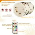 thumbnail image 4 of Yayeee Flameless Candles with Remote Flickering Battery Operated Multi Color Changing, Beige Cowboy Pattern, 4 of 7