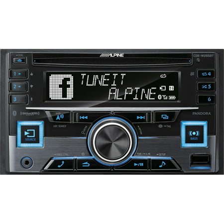 Alpine CDE-W265BT Double DIN Bluetooth In-Dash CD/AM/FM Receiver w/ App Direct