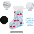 thumbnail image 3 of Coolnut 2 Pack Christmas Stockings 17.7 Inches Cherry Checkered Large Size Xmas Cable Stocking Gifts & Decorations for Family Holiday Xmas Party, 3 of 7