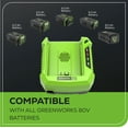 thumbnail image 3 of Greenworks 80V Lithium Ion Single Port Rapid Battery Charger 2901402, 3 of 8