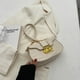thumbnail image 1 of LHSHID Korean Style Fashion Shoulder Bag Solid Pu Leather Small Handbags Underarm Bags For Women Crossbody With Lock, 1 of 6