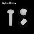 thumbnail image 4 of Unique Bargains Nylon Machine Screws, M3x12mm Slotted Pan Head Fasteners Bolts, White 50Pack, 4 of 4
