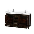 thumbnail image 3 of Wyndham Collection WCS141460DLGC2UNSMXX Sheffield 60" Free Standing Double Basin Vanity, 3 of 7