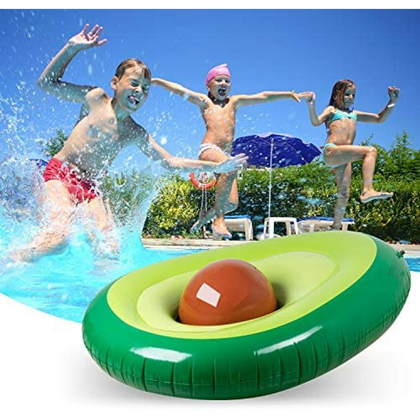 Xycca Inflatable Avocado Pool Float Floatie With Ball Fun Pool Floats Floaties Summer Swimming Pool Raft Lounge Beach Floaty Party Toys For Kids Adult