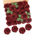 thumbnail image 1 of Flores artificiales N&T Nieting, 25 unidades, rosas rojas con purpurina, 8 cm, 1 of 7