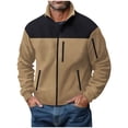 thumbnail image 1 of pstuiky camisa de manga larga para hombre, Camisa de manga larga con cuello alto, botones y bolsillos laterales para hombre camisetas de hombre l, 1 of 8