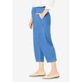 thumbnail image 3 of Woman Within Plus Size 7-Day Elastic-Waist Pull-On Cotton Denim Capri Jeans, 3 of 6