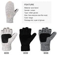 thumbnail image 4 of VBIGER Guantes de invierno Mitones de lana cálidos con cubierta de manoplas MFZFUKR WMZL-600-2, 4 of 8