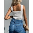 thumbnail image 4 of Womens Ribbed Tank Tops Sleeveless Square Neck Shirts Casual Slim Fitted Knit Shirts, 4 of 5