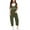Green, variant on Pants for Girls Casual V Strap Romper Solid Color Loose Casual Romper Pocket Activewear