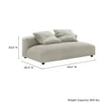 thumbnail image 2 of Solace Modular Upholstered Fabric Armless Loveseat in Linen, 2 of 10