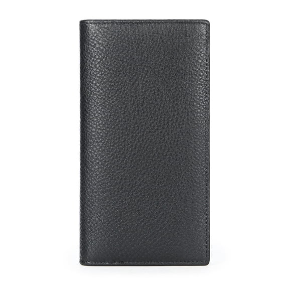 Men’s Leather RFID Blocking Wallet – Genuine Cowhide Long Card Holder with Zipper Pocket, 11 Card Slots, Anti-Theft Protection, Fits 6.8″ Phone – Brown, Coffee, Black