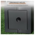 thumbnail image 6 of Outdoor Planters 2-Pack, 22 & 18in Flower Pots, Stackable Plant Pots with Drainage, Durable MgO, Black, for Porch Patio Yard Garden, 6 of 9
