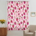 thumbnail image 3 of Red Pink Strawberry Sheer Curtains 54 Inches Long, Pink Lovely Summer Spring Fruit Light Filering Curtains, Breathable Simi Curtain Privacy Drapes for Kitchen Bathroom Small Window Treatment, 3 of 9