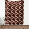 thumbnail image 4 of Ambesonne Floral Fabric by the Yard Upholstery, Vintage Poppy Blooms Art, 10 Yards, Grey Yellow Burgundy, 4 of 5