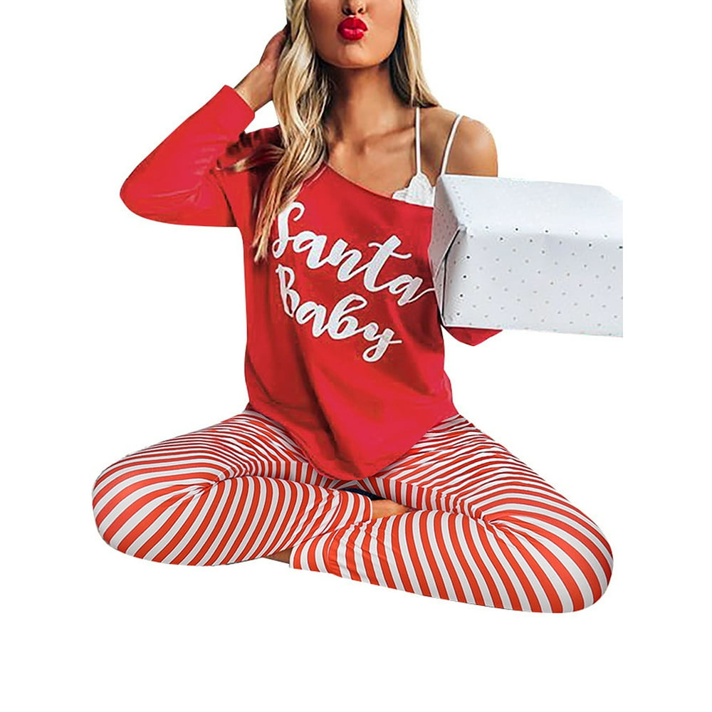 womens christmas pajamas with butt flap