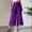 Purple, variant on Fengqque Women's Capris Crop Chiffon Pants Summer Beach Vacation Culottes Casual Dress Wide Leg Palazzo Pants White XL
