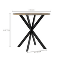 thumbnail image 4 of 31" Round Dining Table, Farmhouse Small Kitchen Table for 2-4 People, Space Saving Circle Dinner Table with Metal Legs, for Living Room, Small Space, 4 of 9