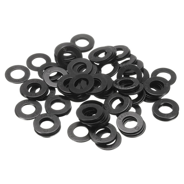 100 Pcs Rondelles Plates Noires 7/16 Pouces, Diamètre Extérieur 23mm, 45 Rondelles en Métal pour Vis et Boulons