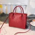 thumbnail image 4 of Bolso de hombro con patrón de cocodrilo para mujer, Mini bolso de diseñador de lujo, abierto, chica joven, 4 of 6