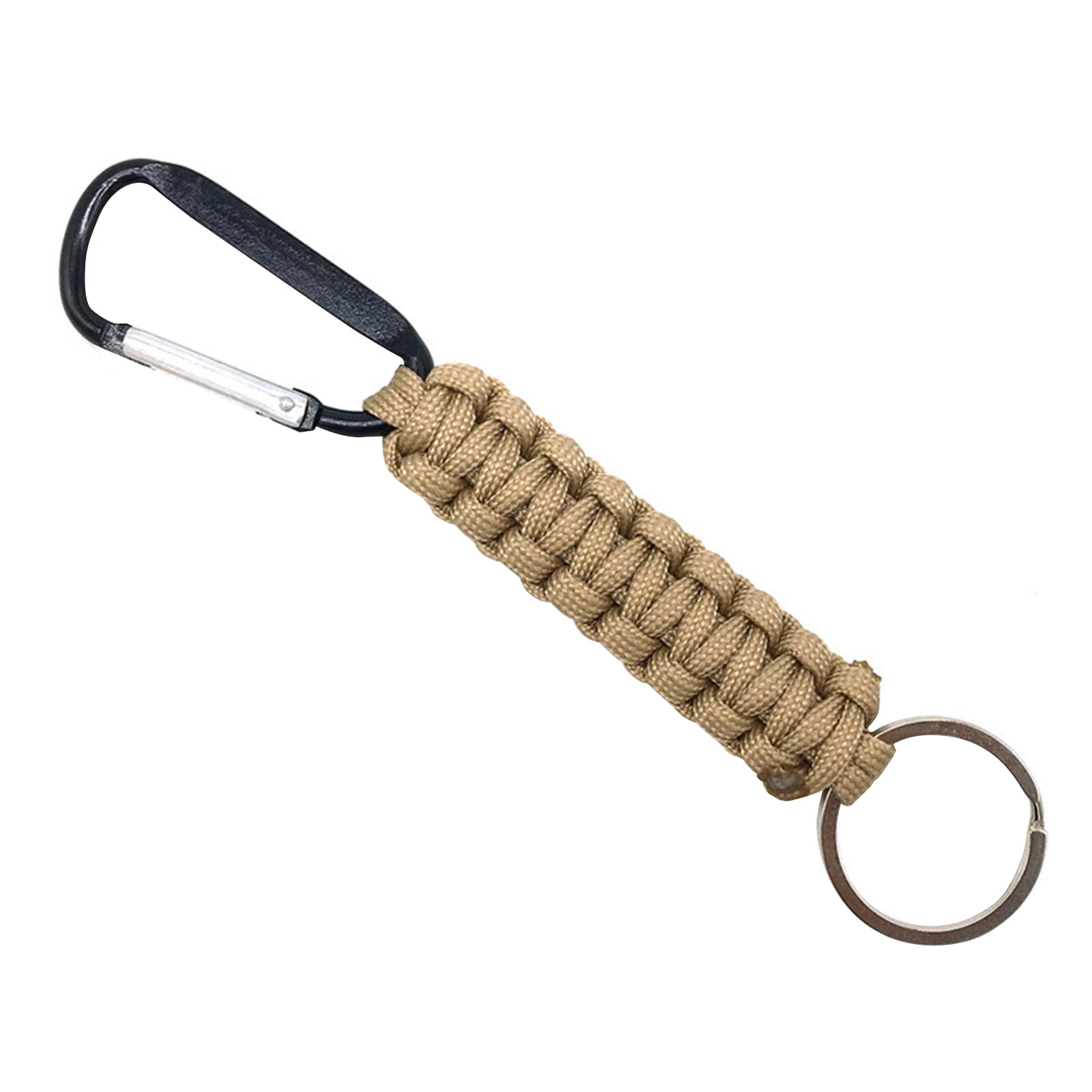 Stainless Steel Ball Pendent Keychain Parachute Cord Key Chain for Outdoor Campi 