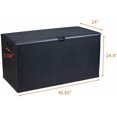 thumbnail image 3 of Cozyhom Resin Wicker Patio Storage Deck Box 120 Gallon, Outdoor Waterproof Cushion Storage Lockable Outside Container, Black, 3 of 7