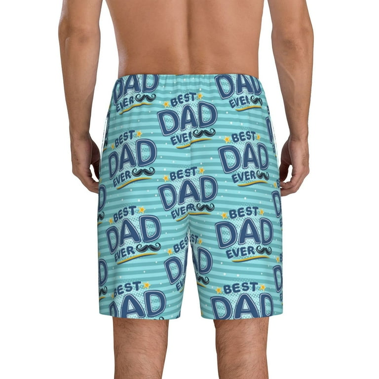 Lsque Best Dad Ever Mens Sleep Pajama Shorts,Short Pajama Pants