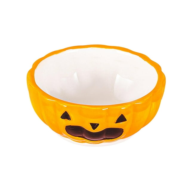 Accesorios de cerámica para animales pequeños, adornos de Halloween, contenedor de dibujos animados, decoración de hábitats bonitos, decorativa para bol