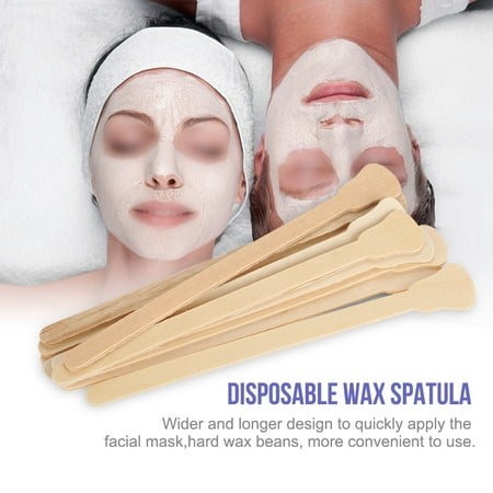 10pcs Wooden Wax Spatula Tongue Depressor Disposable Facial Mask Hair Remove Cream Applicator, Wax Spatulas,Disposable Wax (The Best Way To Remove Facial Hair At Home)